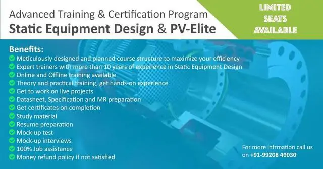 PV Elite Static Equipment Design