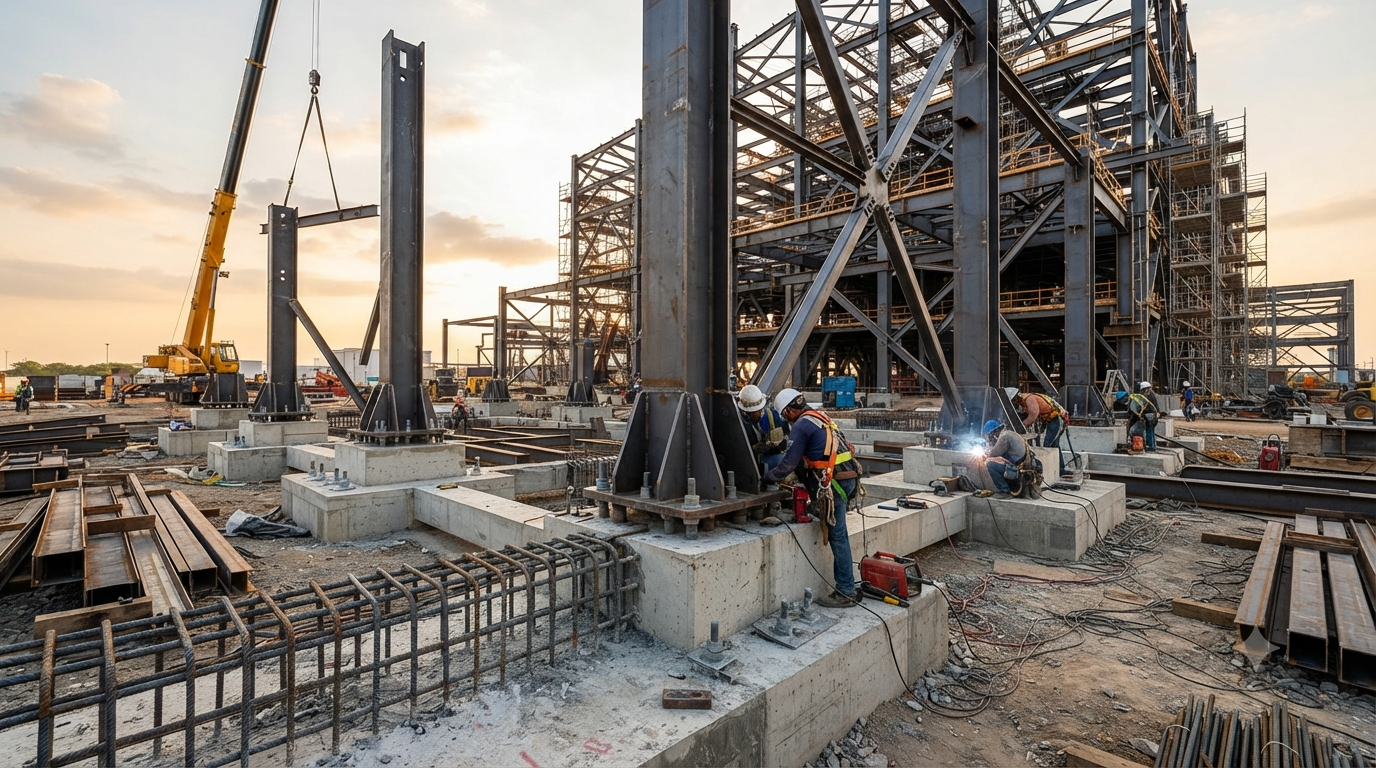 Steel Structure Foundations design | EveryEng