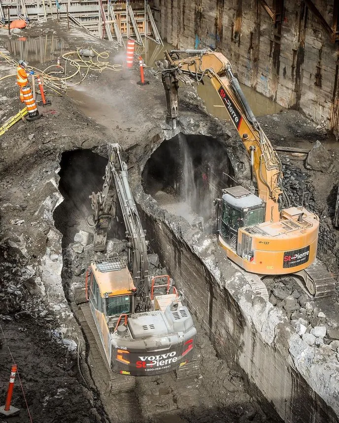 Managing sudden transitions between hard rock and soft soil during excavation. banner